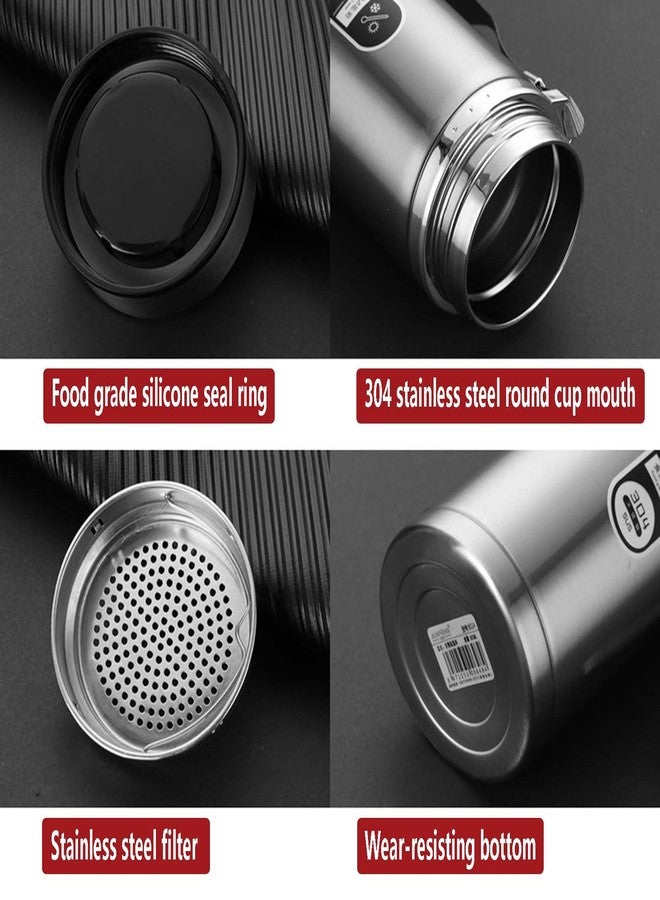 ستار ورك زجاجة مياه من الفولاذ المقاوم للصدأ سعة 800 مل من ستار وورك للرجال والنساء والأطفال | ترمس | ترمس قابل لإعادة الاستخدام مانع للتسرب للمنزل والمكتب والصالة الرياضية والثلاجة والسفر (0.8 لتر) (لون عنابي) - Image 5